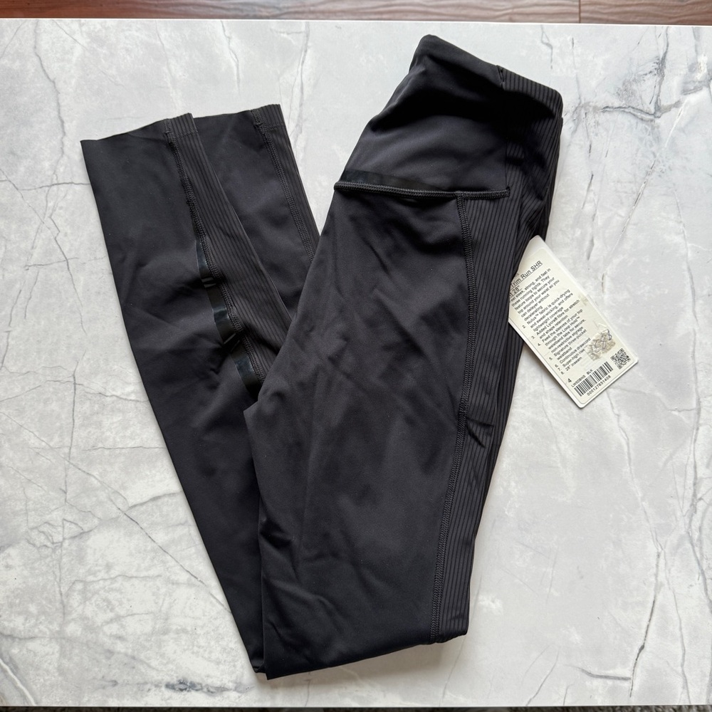 Lululemon Gloss Trim Run Leggings Size 4